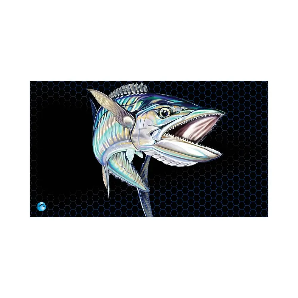 AFN Deluxe Helm Boat/Car Floor Mat Spanish Mackeral Print 20mm Thick 70x40cm - Home & Garden