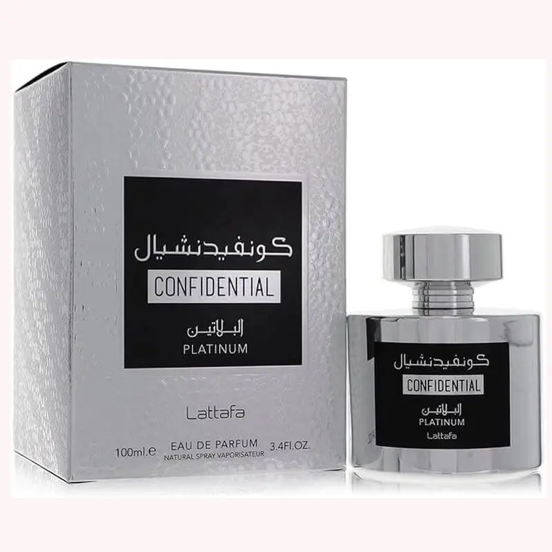 Lattafa Perfumes Confidential Platinum 100ml EDP (M) SP - Beauty