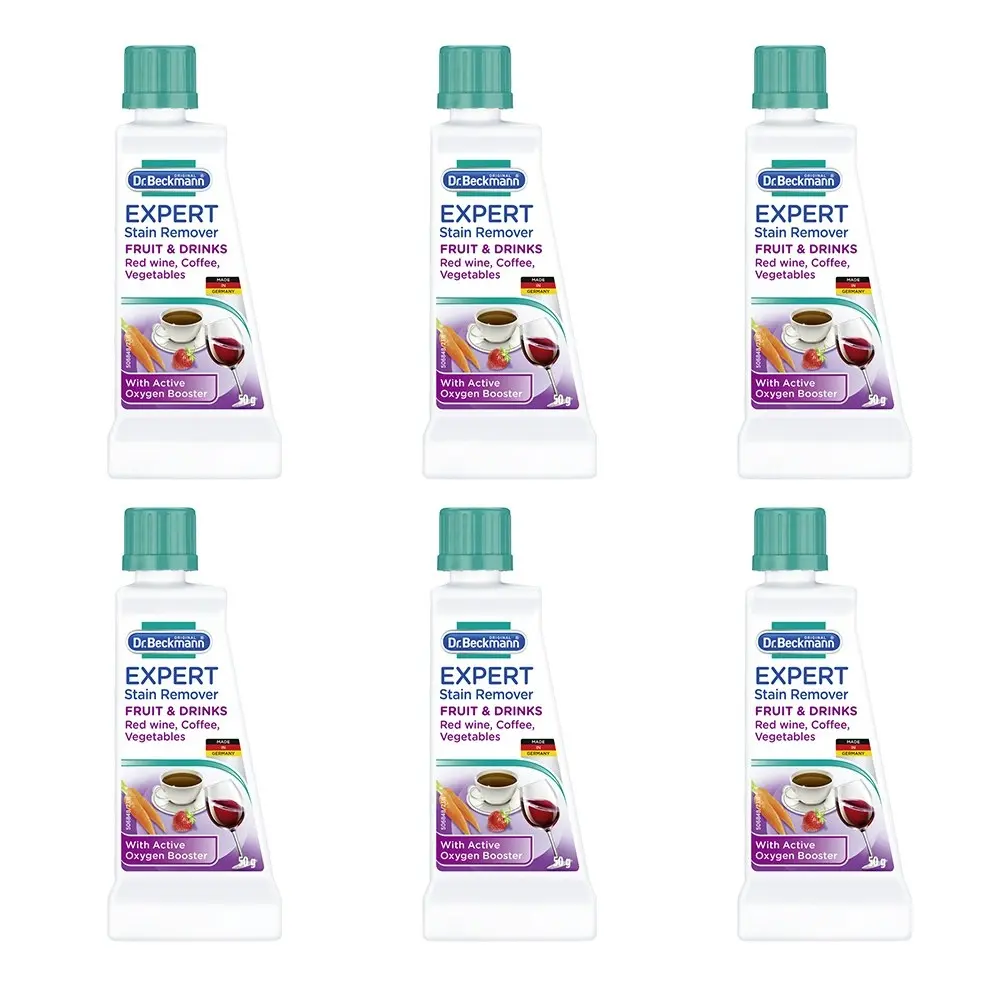 6x Dr Beckmann 50ml Liquid Stain Devils Fruit & Drinks Wine/Coffee Stain Cleaner - Home & Garden