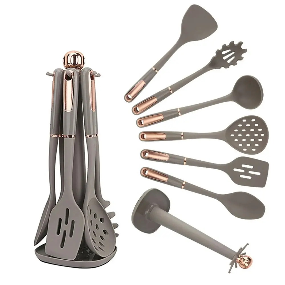 ABS Handle Silicone Spatula Set Shovel Spoon Plastic Silicone Kitchen Utensils - Home & Garden