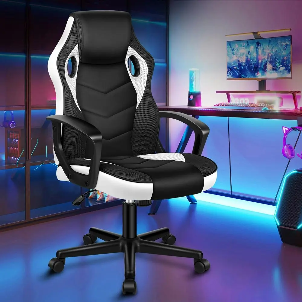 Alfordson Gaming Chair Office Executive White - Furniture