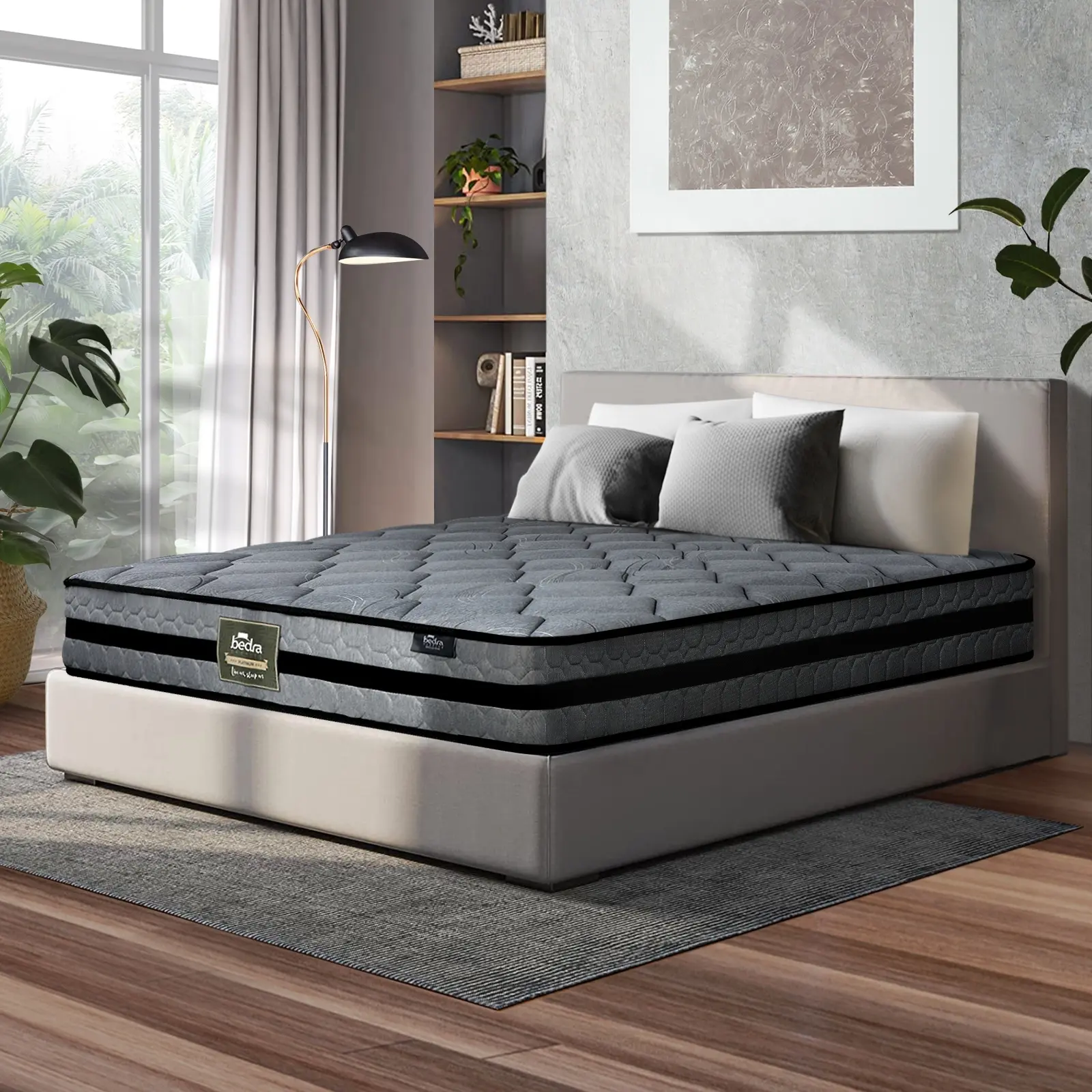 Bedra Double Mattress Bed Mattress 3D Mesh Fabric Firm Foam Spring 22cm 7 zone - Furniture