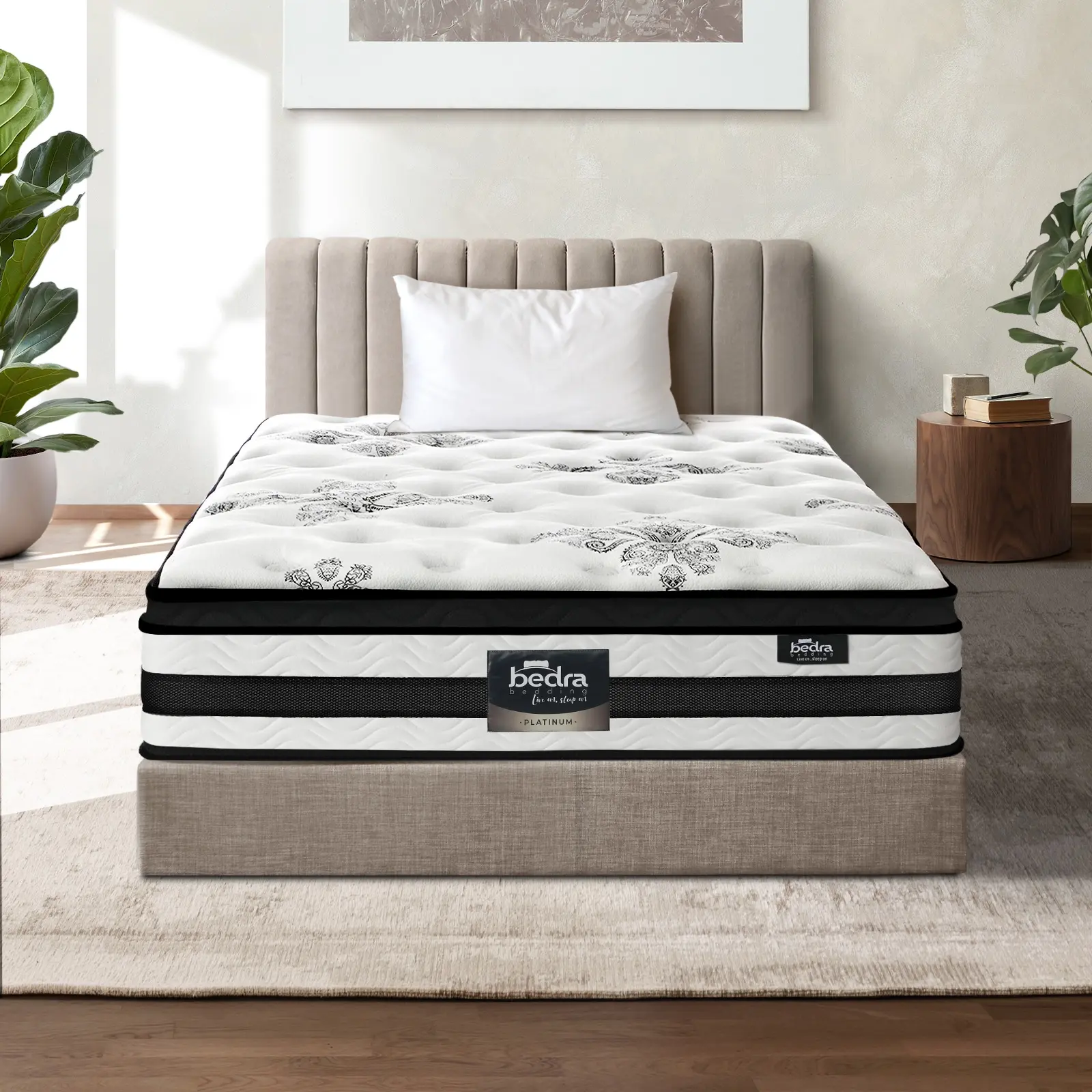 Bedra Single Mattress Bed Cool Gel Foam Pocket Spring Medium Firm 34CM - Furniture
