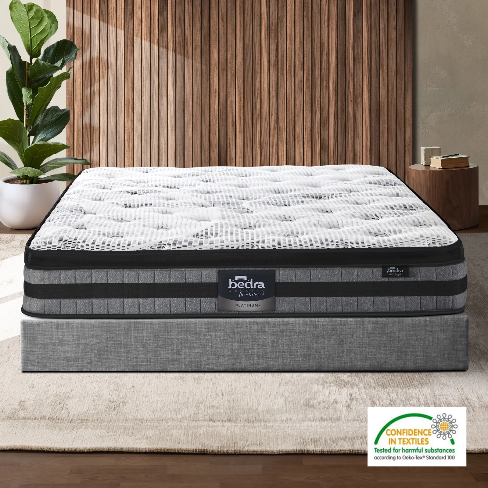Bedra Double Mattress Cool Gel Foam Bonnell Spring Luxury Pillow Top Bed 22cm - Furniture