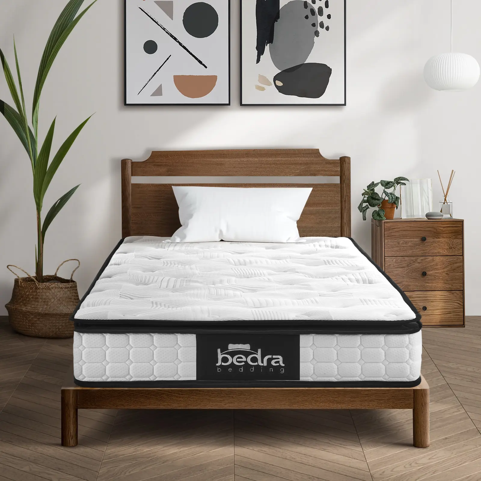 Bedra Single Mattress 22CM Cool Gel Foam Bonnell Spring with Pillow - Furniture