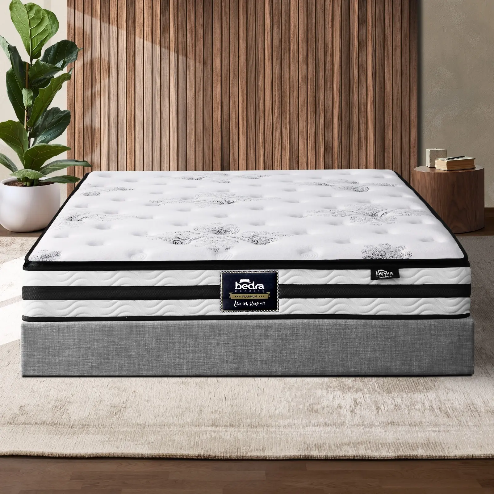 Bedra King Mattress Breathable Luxury Bed Bonnell Spring Foam Medium 22cm - Furniture