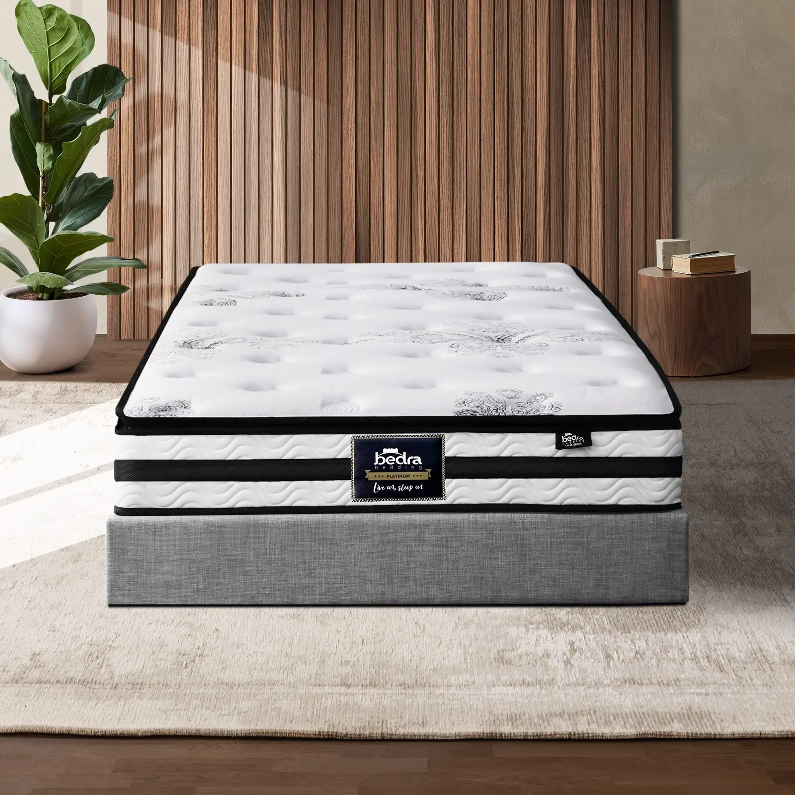Bedra King Single Mattress Breathable Luxury Bed Bonnell Spring Foam Medium 22cm - Furniture