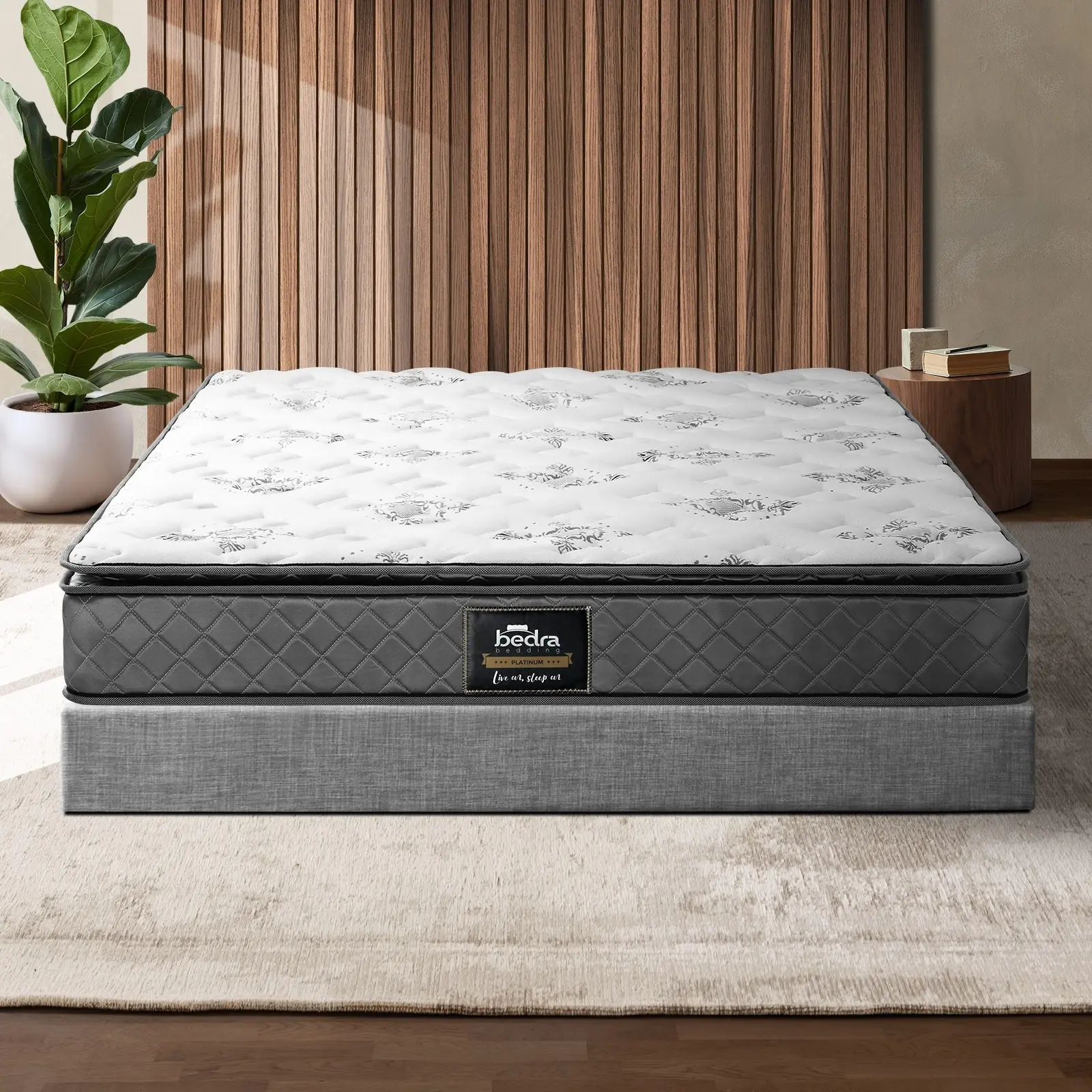 Bedra Queen Mattress Breathable Luxury Bed Bonnell Spring Foam Medium 21cm - Furniture