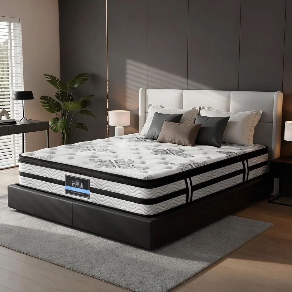 Giselle Bedding 34cm Mattress Euro Top Pocket Spring Super King - Furniture