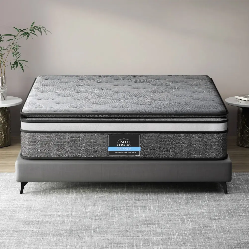 Giselle Bedding 34cm Mattress Double Layer Pocket Spring King - Furniture