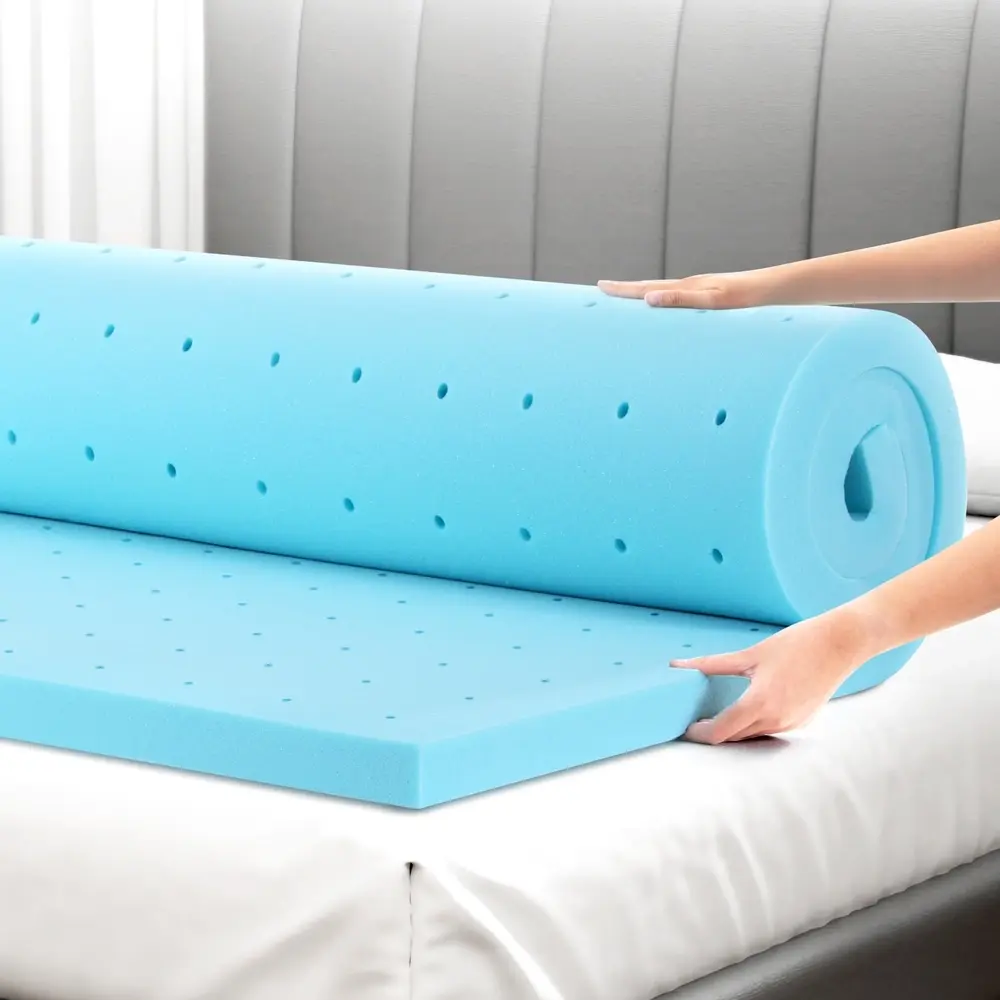 Giselle Bedding Memory Foam Mattress Topper Ventilated Cool Gel 5cm King - Furniture