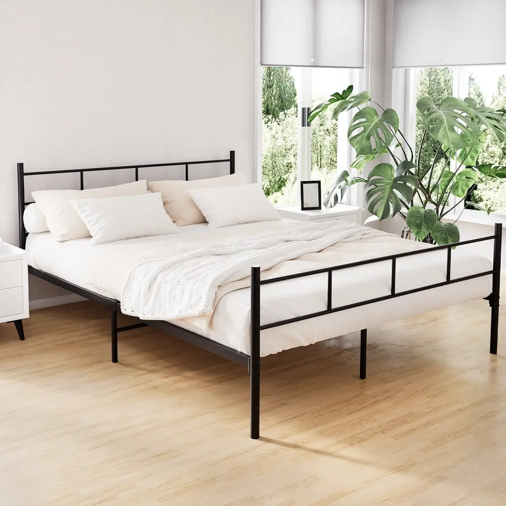 Artiss Bed Frame Queen Metal Bed Frames SOL - Furniture