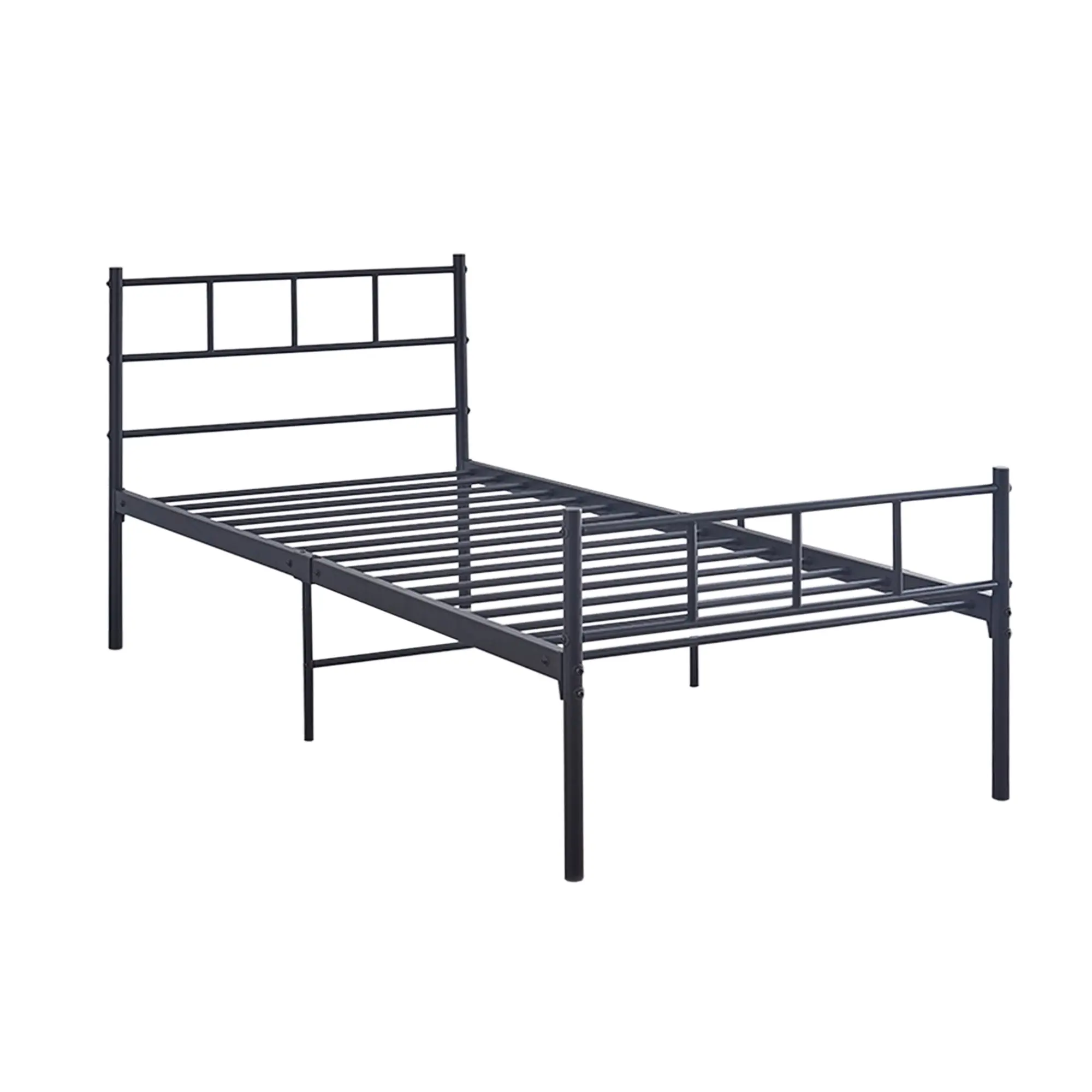 Foret Bed Frame Metal Single Size Mattress Base Steel Bedroom Base Platform - Furniture