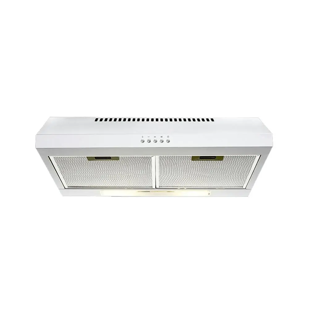 Euromaid 60cm Fixed Rangehood 250m3/h LED Recirculating Stainless Steel White - Home & Garden