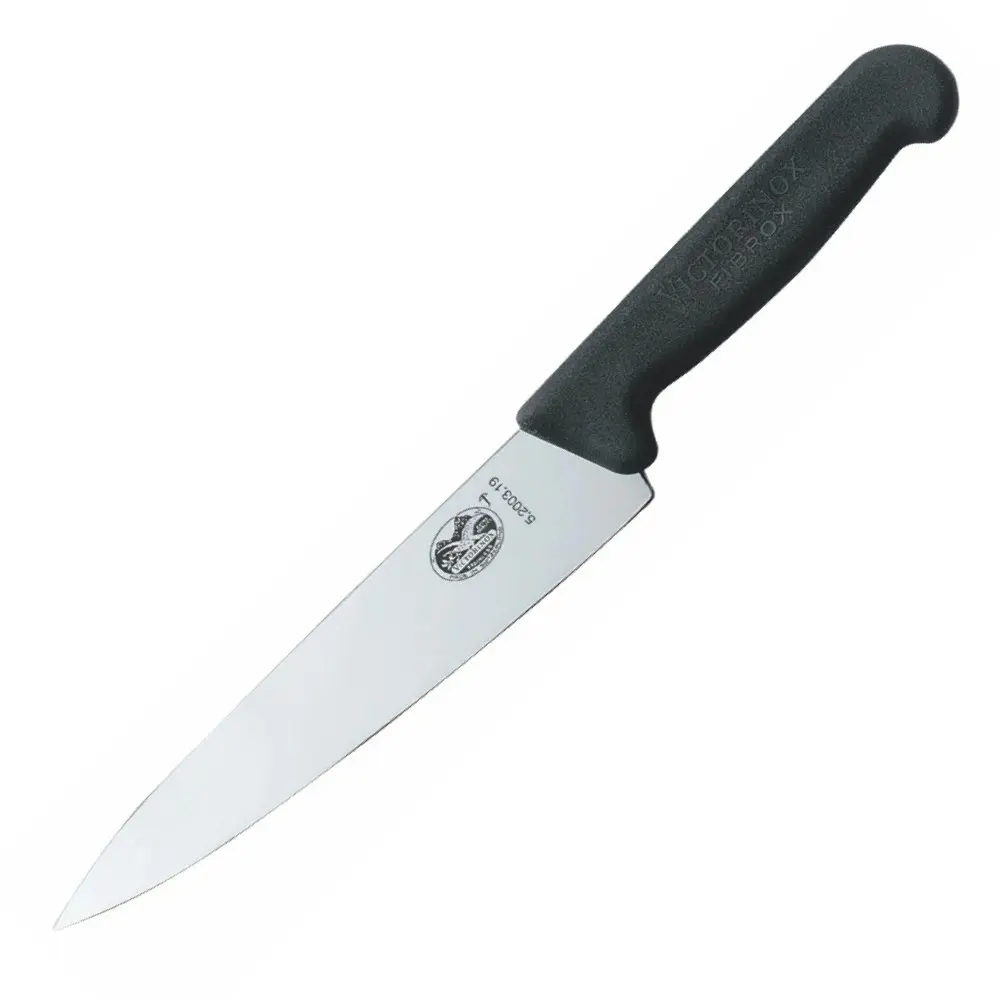 Victorinox Cooks Carving Knife 19cm | Fibrox Handle Black 5.2003.19 - Home & Garden
