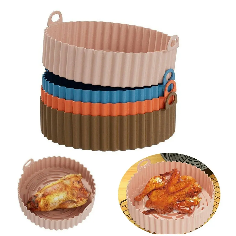 4Pcs Silicone Air Fryer Mat Insulated Tray Mat Baking Tray Oven Baking Mat - Home & Garden