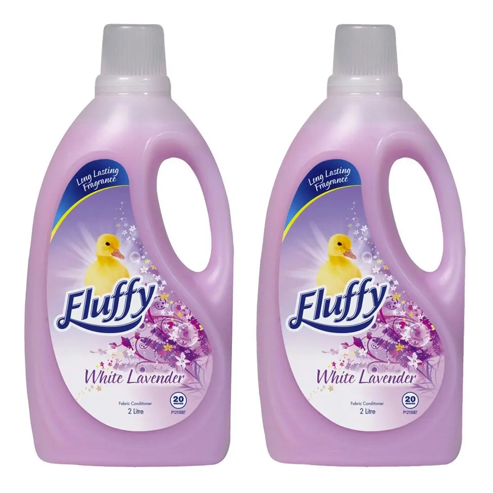 2x Fluffy 2L Home Laundry Fabric Softener Scent Washing Conditioner Lavender - Home & Garden