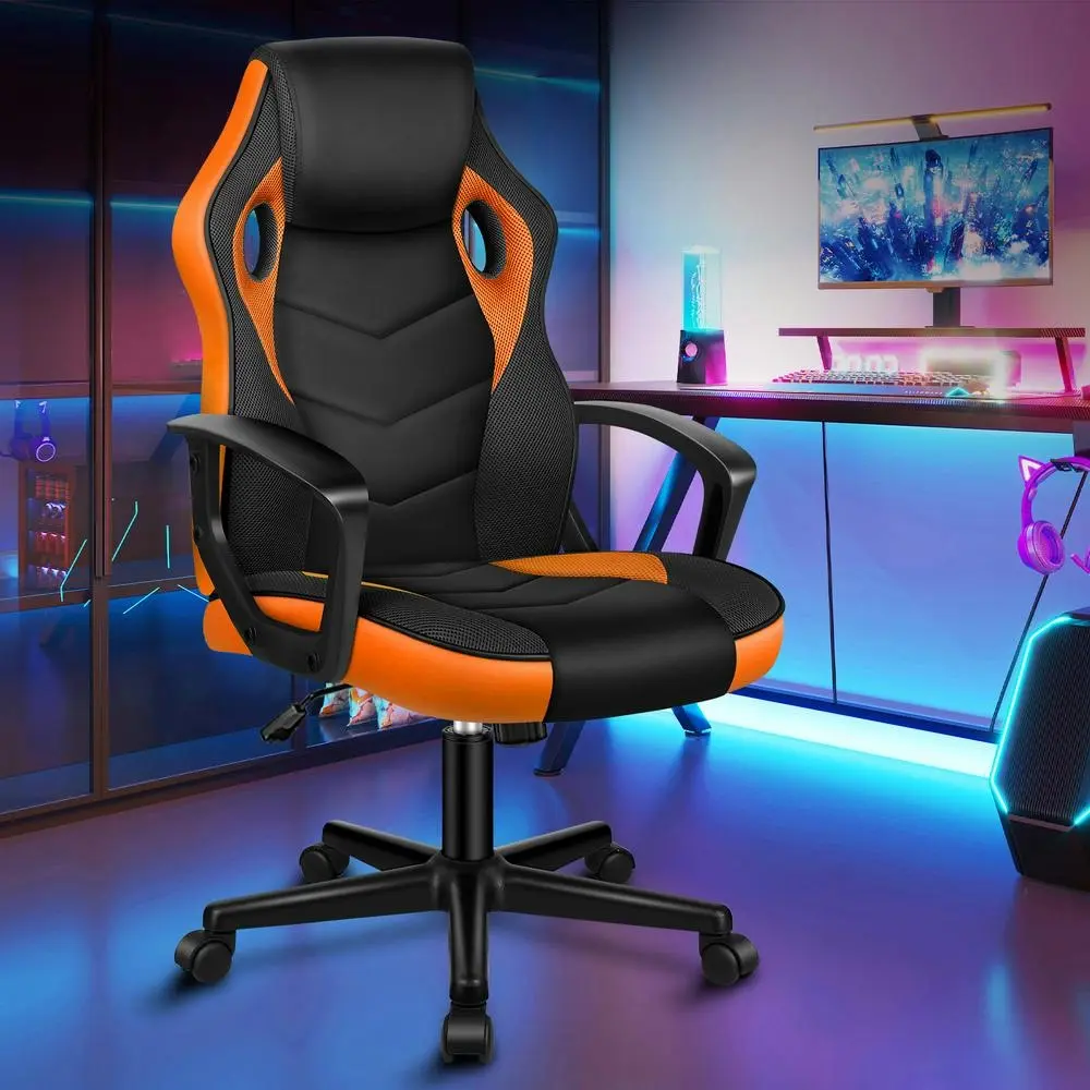Alfordson Gaming Chair Office Executive Orange - Furniture