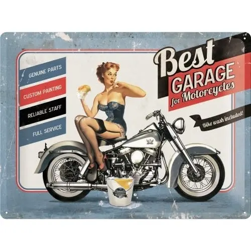 Nostalgic Art Best Garage 30x40cm Large Metal Tin Sign Home Wall Hanging Decor - Home & Garden