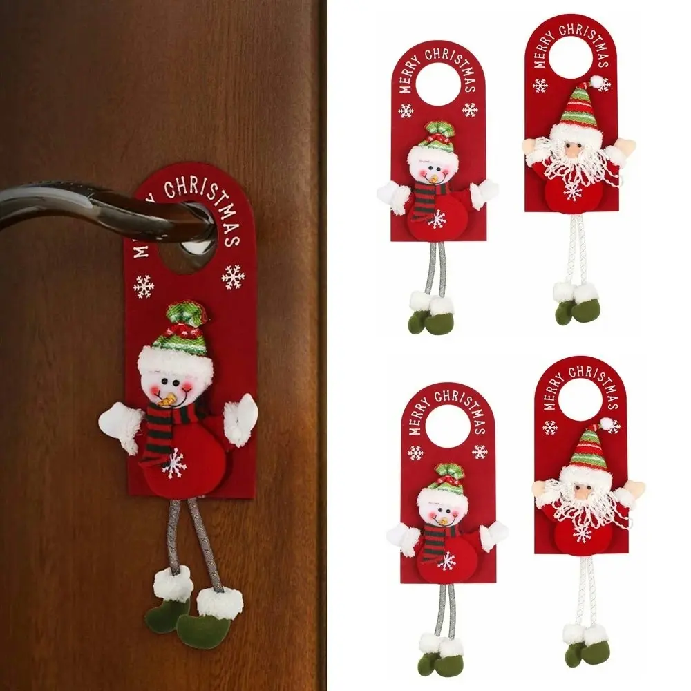 3 Pcs Christmas Decor for Home Xmas Door Hanging Pendants Santa Door Hanger - Home & Garden