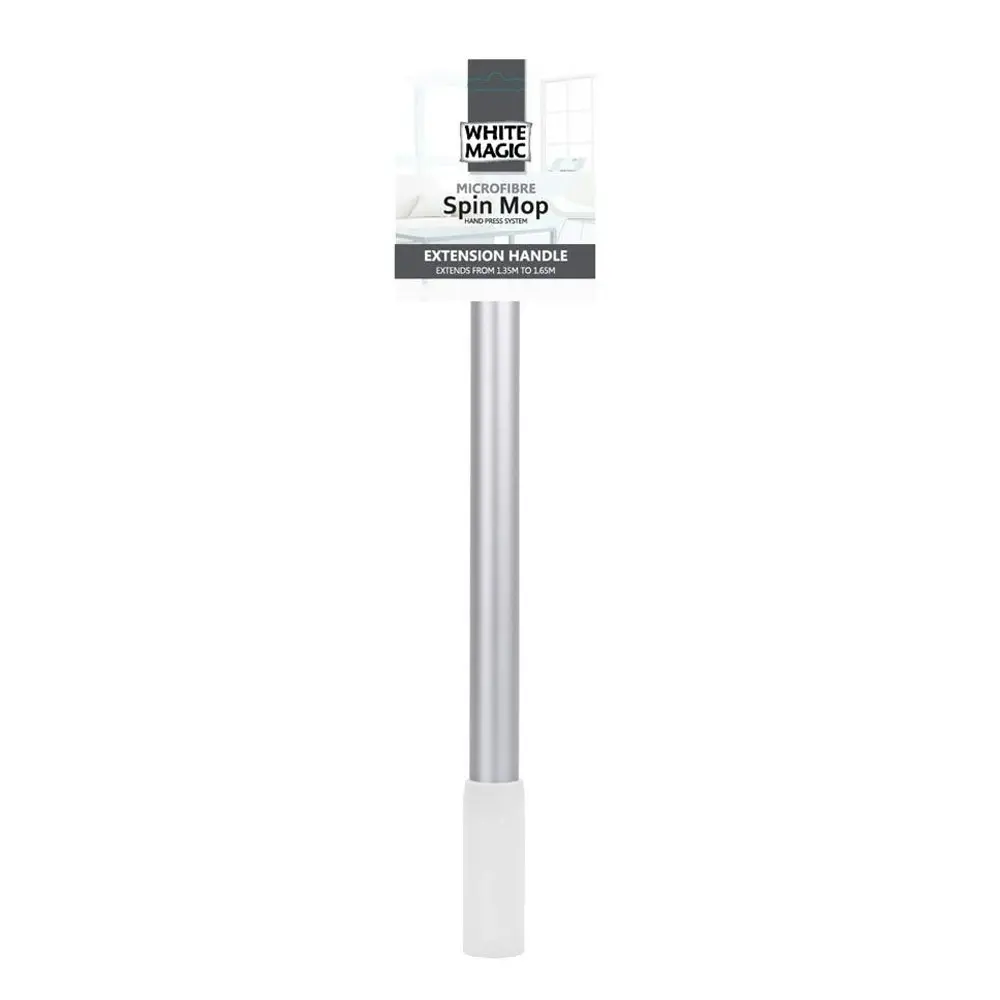 White Magic 36cm Pure Hand Press Extension Handle For Cleaning Spin Mop Silver - Home & Garden
