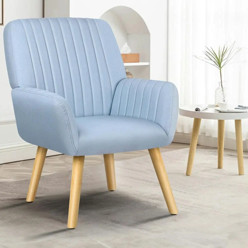 Alfordson Armchair Lounge Accent Chair Fabric Blue - Over 40% off Living Room Furniture