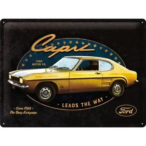 Nostalgic Art Large Sign 30x40cm Metal Hanging Decor Ford Capri Leads The Way - Home & Garden