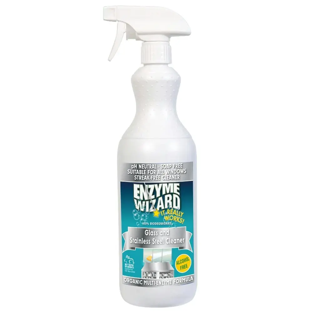 Enzyme Wizard Glass And Stainless Steel Cleaner 750ml Home Cleaning Spray - Home & Garden