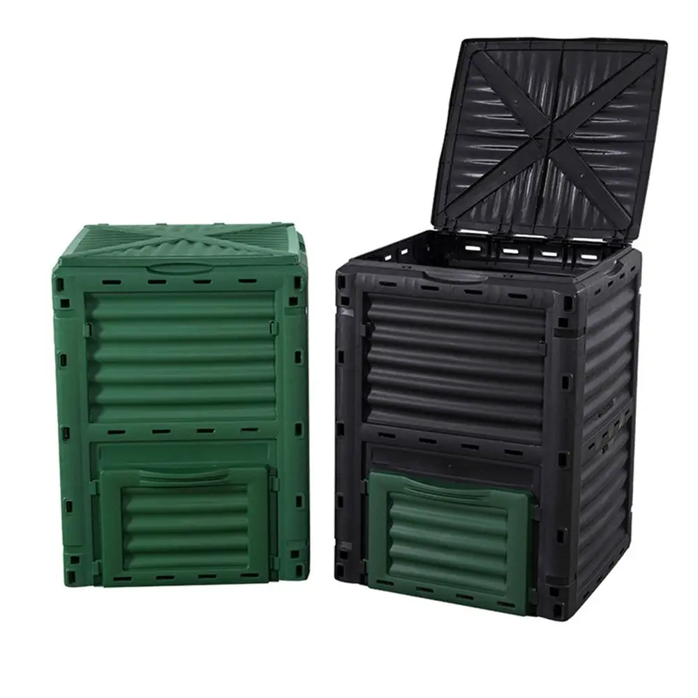 Elora Compost Bin 300l Composter Food Waste Recycling Kitchen Garden Scrap Aerated - Home & Garden