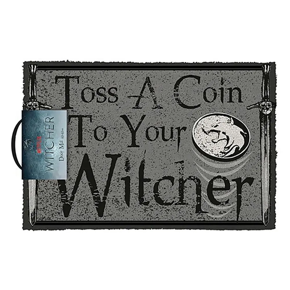 Netflix The Witcher Toss a Coin Themed Front Door Entrance Doormat - Home & Garden