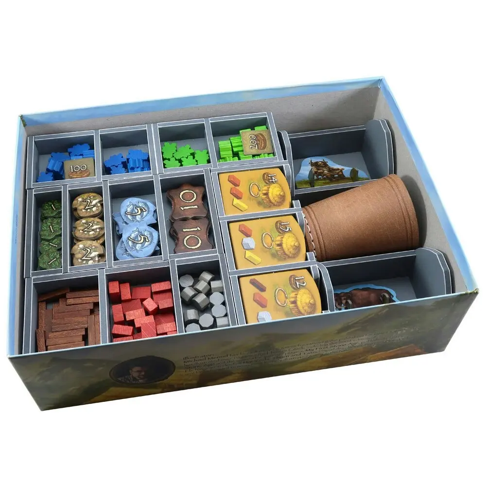 Folded Space Game Inserts Divider Tray Boardgame Organiser For Stone Age - Toys & Games