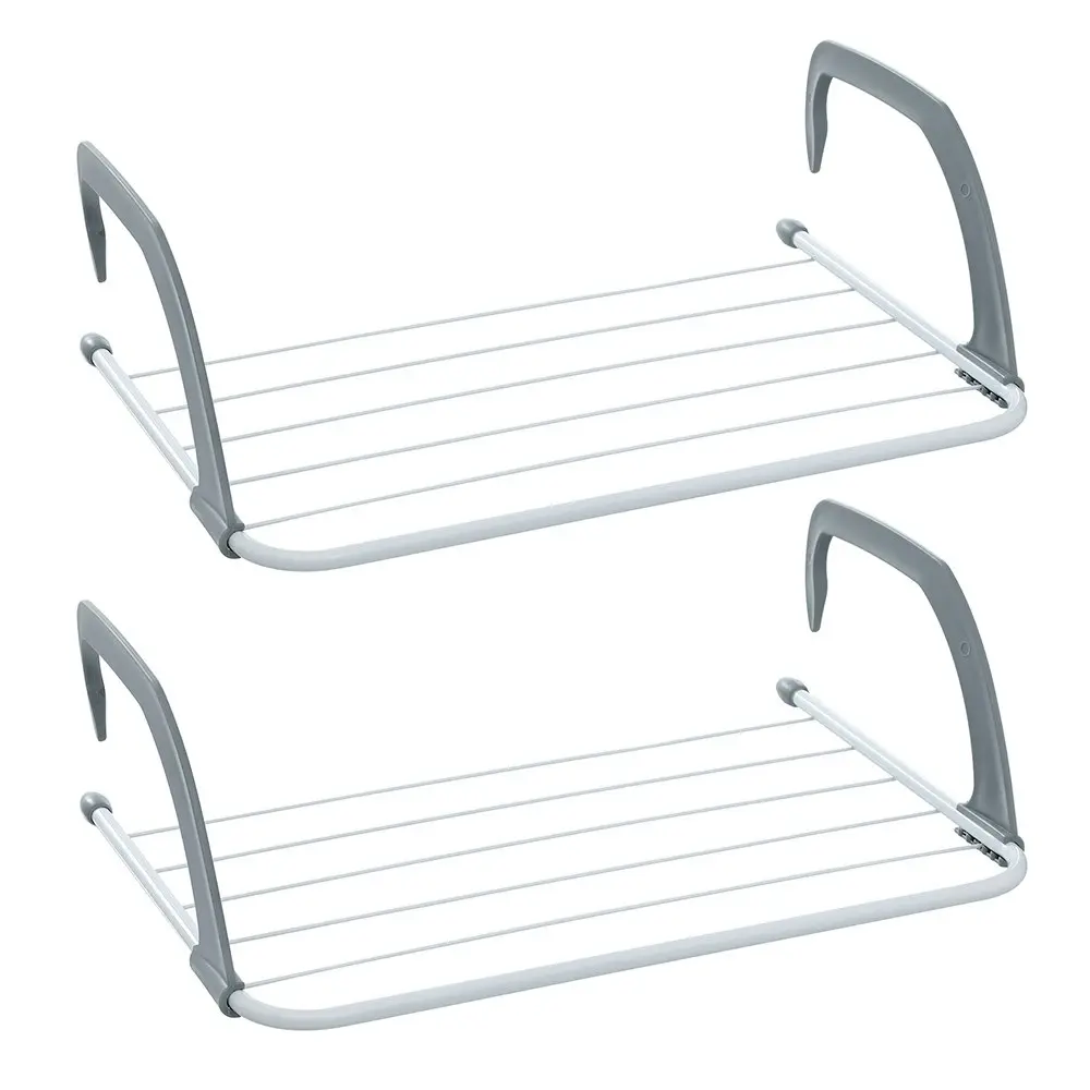 2PK Boxsweden Airer 6 Rails Door Hanging Laundry Dry Rack Clothes Hanger Stand - Home & Garden