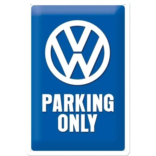 Nostalgic Art 20x30cm Medium Metal Wall Hanging Sign VW Parking Only Home Decor - Home & Garden