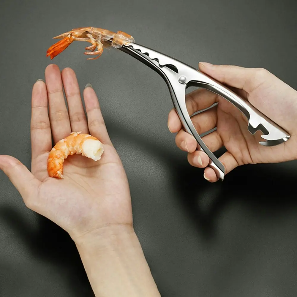 2Pcs Stainless Steel Shrimp Peeler Fishing Knife Lobster Shell Remover - Home & Garden