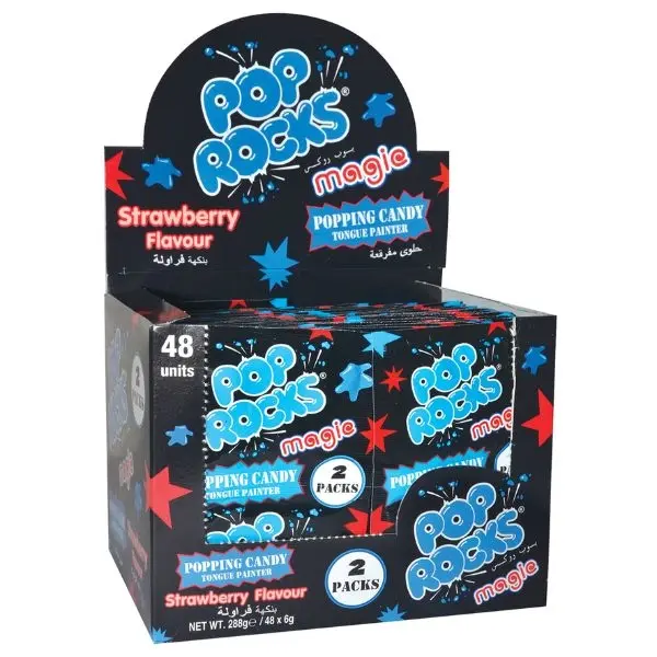 48pk Magic Strawberry Pop Rocks Twin Pack 6g - Groceries