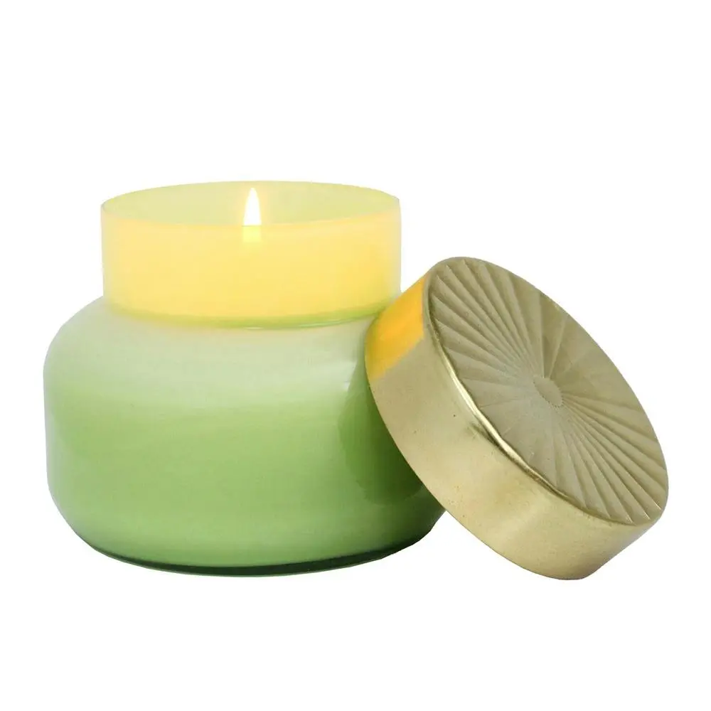Glass Metal 10cm Scented Wax Candle Display Decor Home Fragrance French Pear - Home & Garden