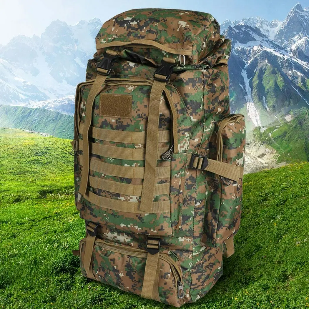 Slimbridge 80L Military Tactical Backpack Hiking Camping Rucksack Outdoor Army - Fashion