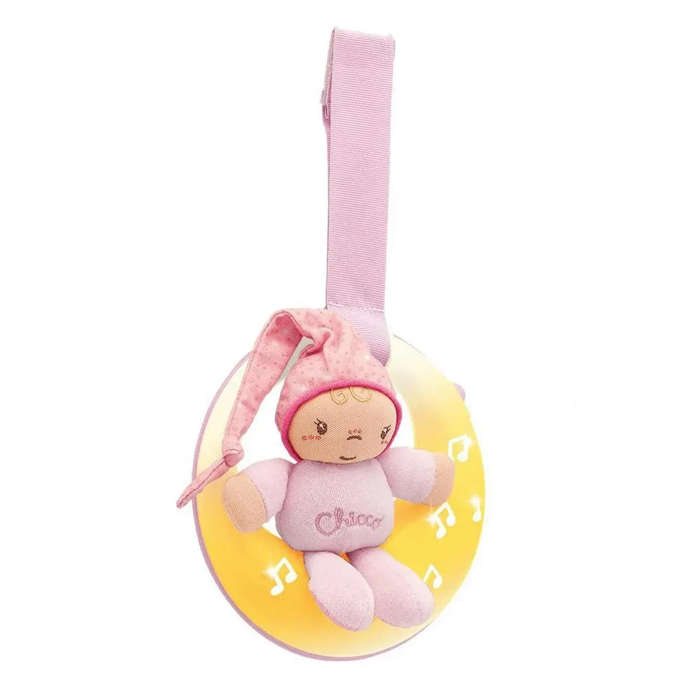 Chicco Toy GoodNight Moon Baby Night Light Hanging Nursery Cot Decor 0m+ Pink - Home & Garden