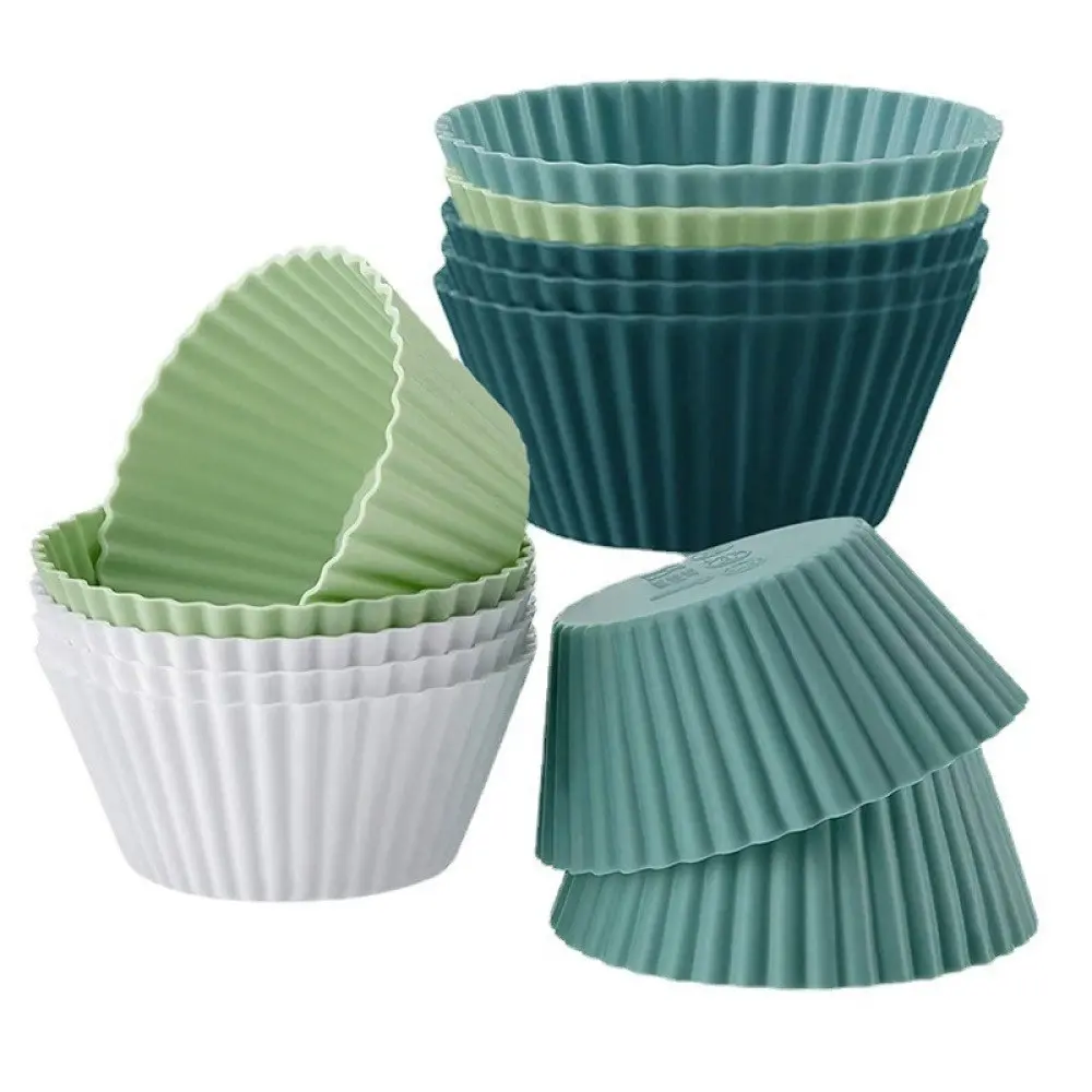24Pcs Silicone Kitchen Cooking cake Muffin Cup DIY Cake Decorating Tools - Home & Garden