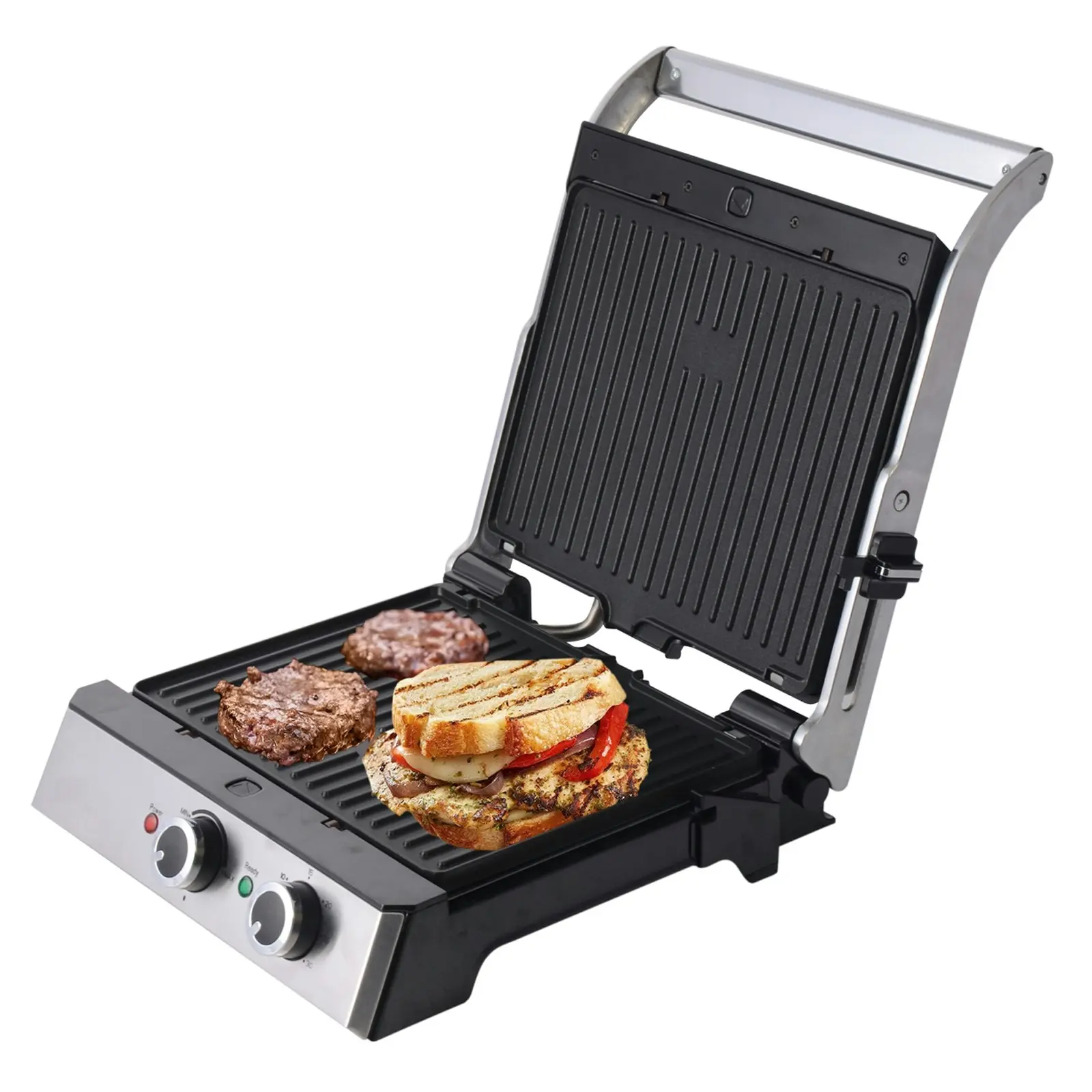 TODO 2000W Sandwich Press Contact Health Grill Flat Grill Griddle Plate Melts Toast - Home & Garden