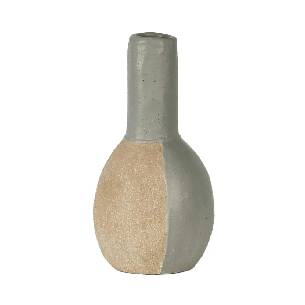 Belle Destan Ceramic Flower Vase 26.50cm Plant Holder/Tabletop Accent Decor Grey - Home & Garden