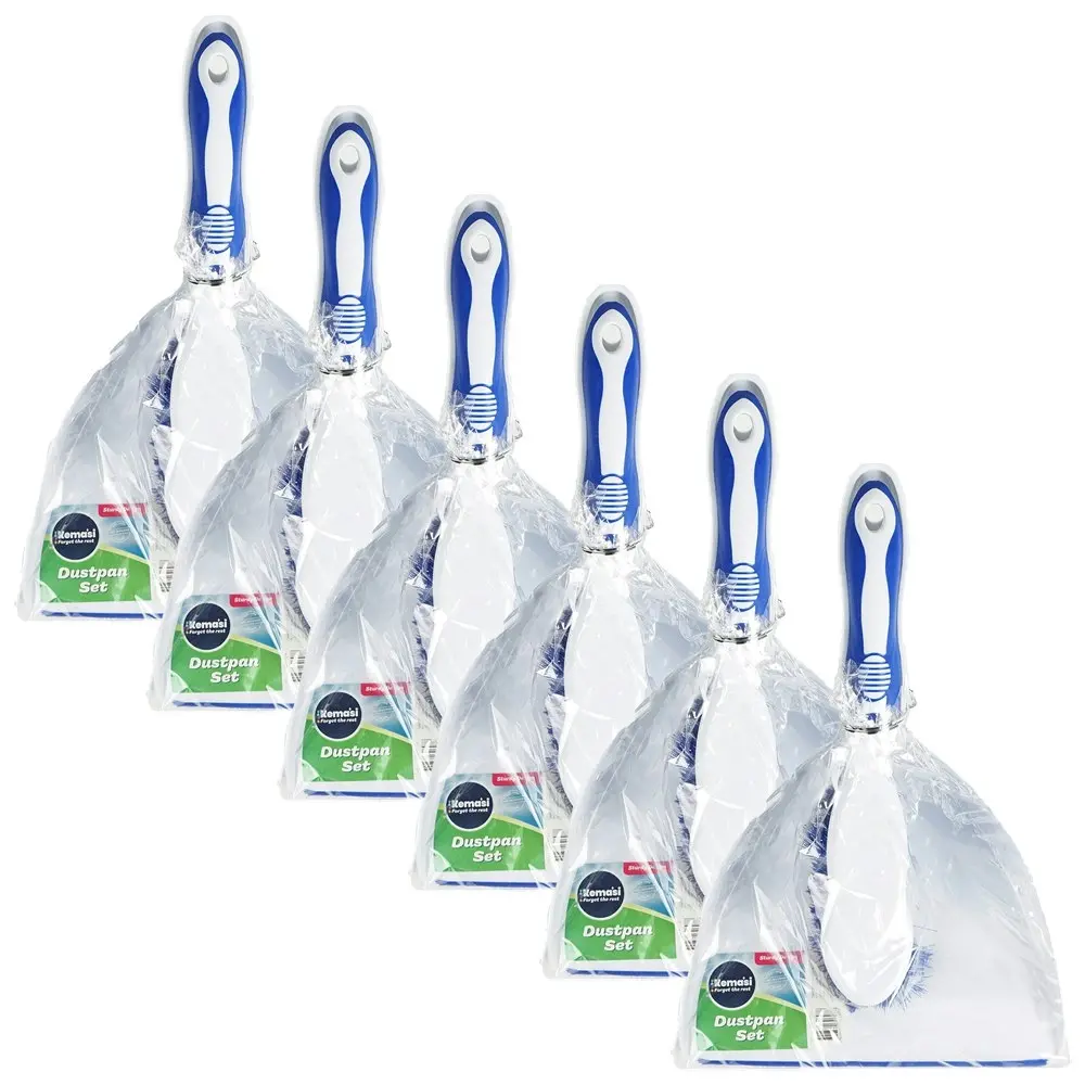 6x kemasi Multipurpose Durable Dustpan Set Home Bathroom Kitchen Cleaning - Home & Garden
