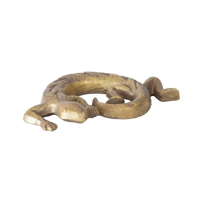Willow & Silk Metallic 17cm Curled Up Gecko Paperweight/Office Ornament - Home & Garden