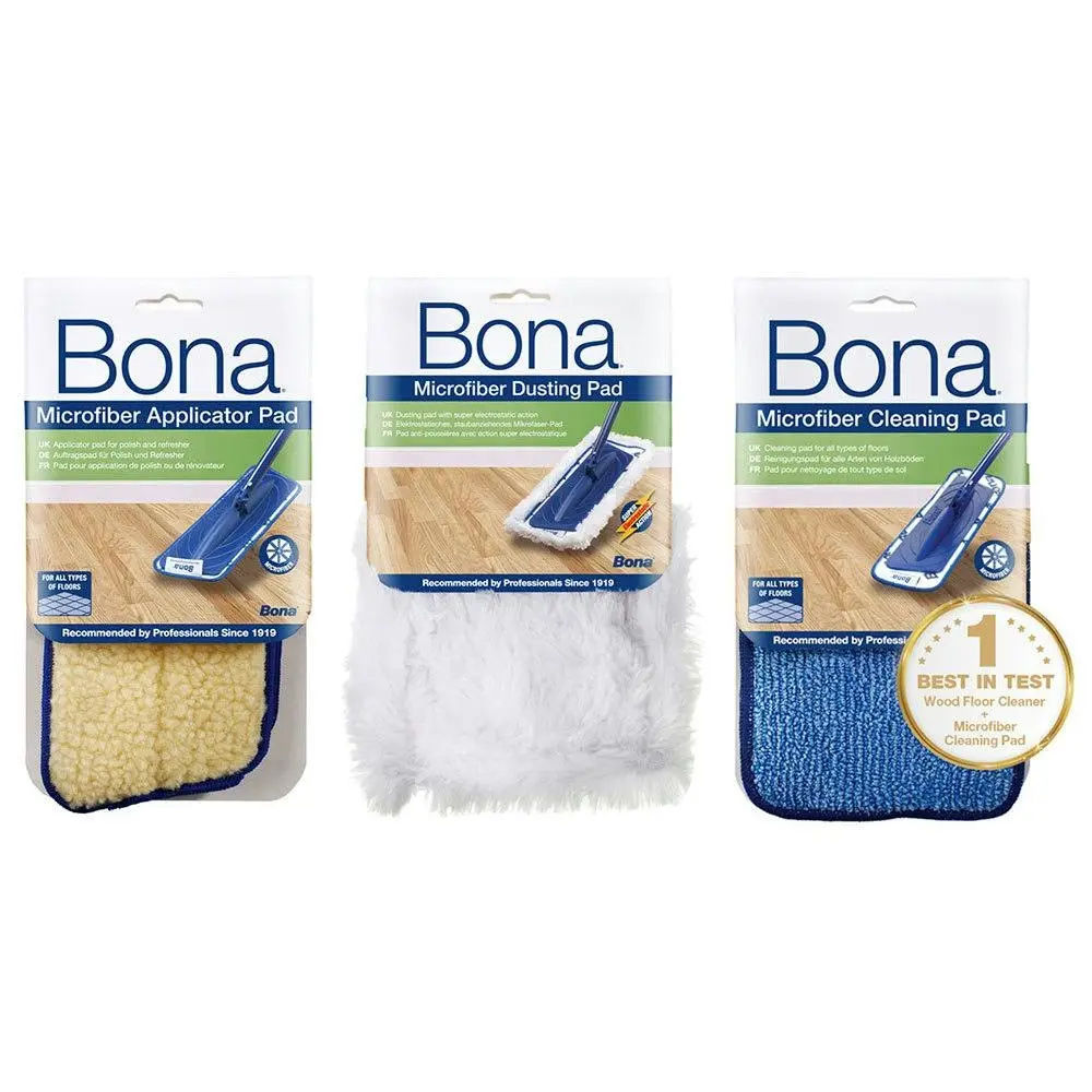 Bona Pack Microfibre Applicator/Cleaning/Dusting Pad for Spray Mop Floor Cleaner - Home & Garden