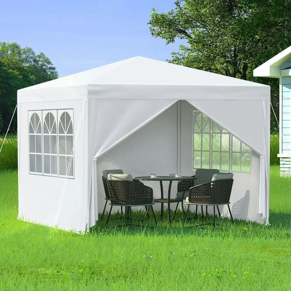 Alfordson Gazebo 3x3 Outdoor Wedding Party Tent Camping Portable Side Wall White - Home & Garden
