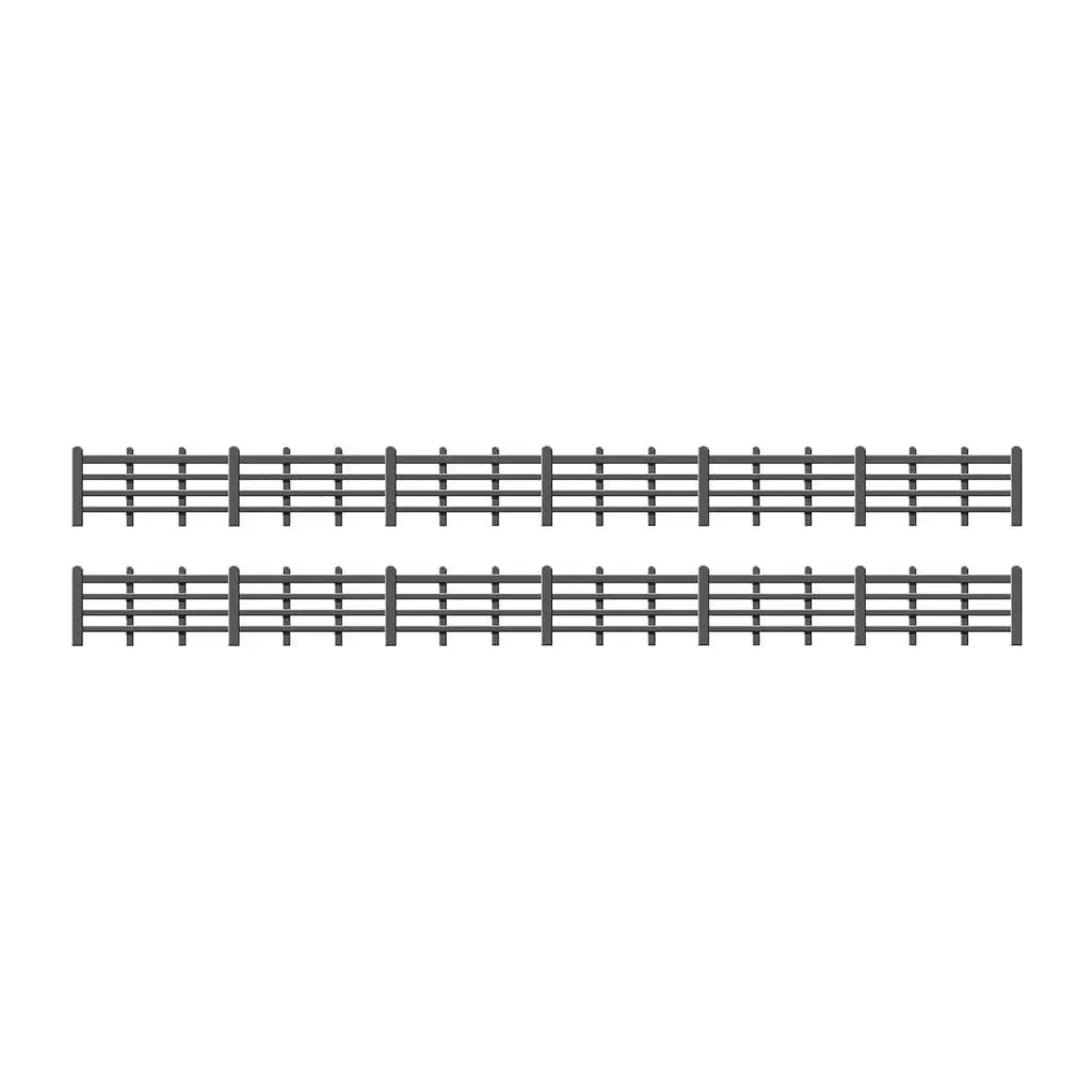 Ratio OO Lineside Fencing Black (4 Bar) - Hobbies