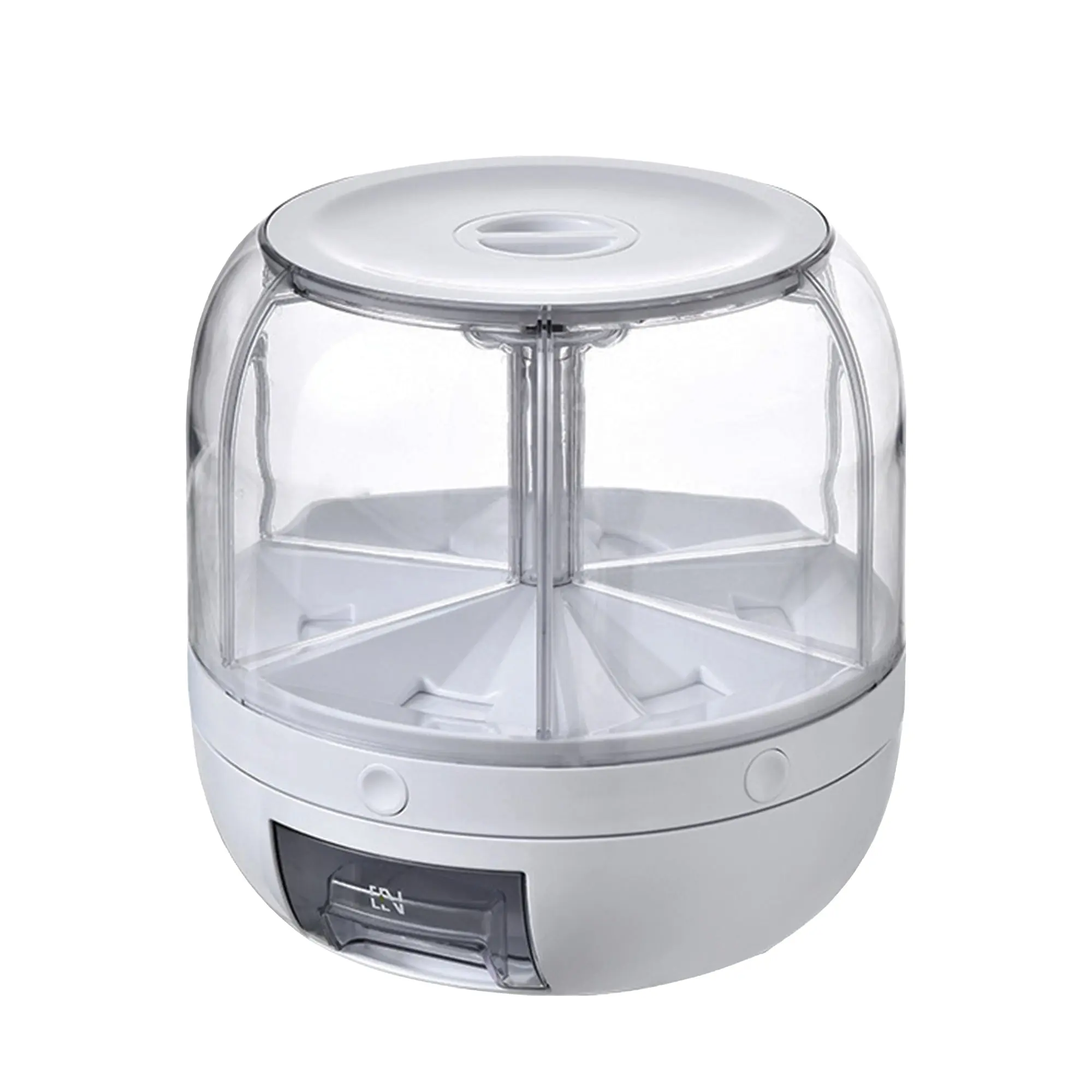 Salesbay 6 In 1 Rotating 360 Dry Food Dispenser Grain Rice Storage Container Cereal Box - Home & Garden