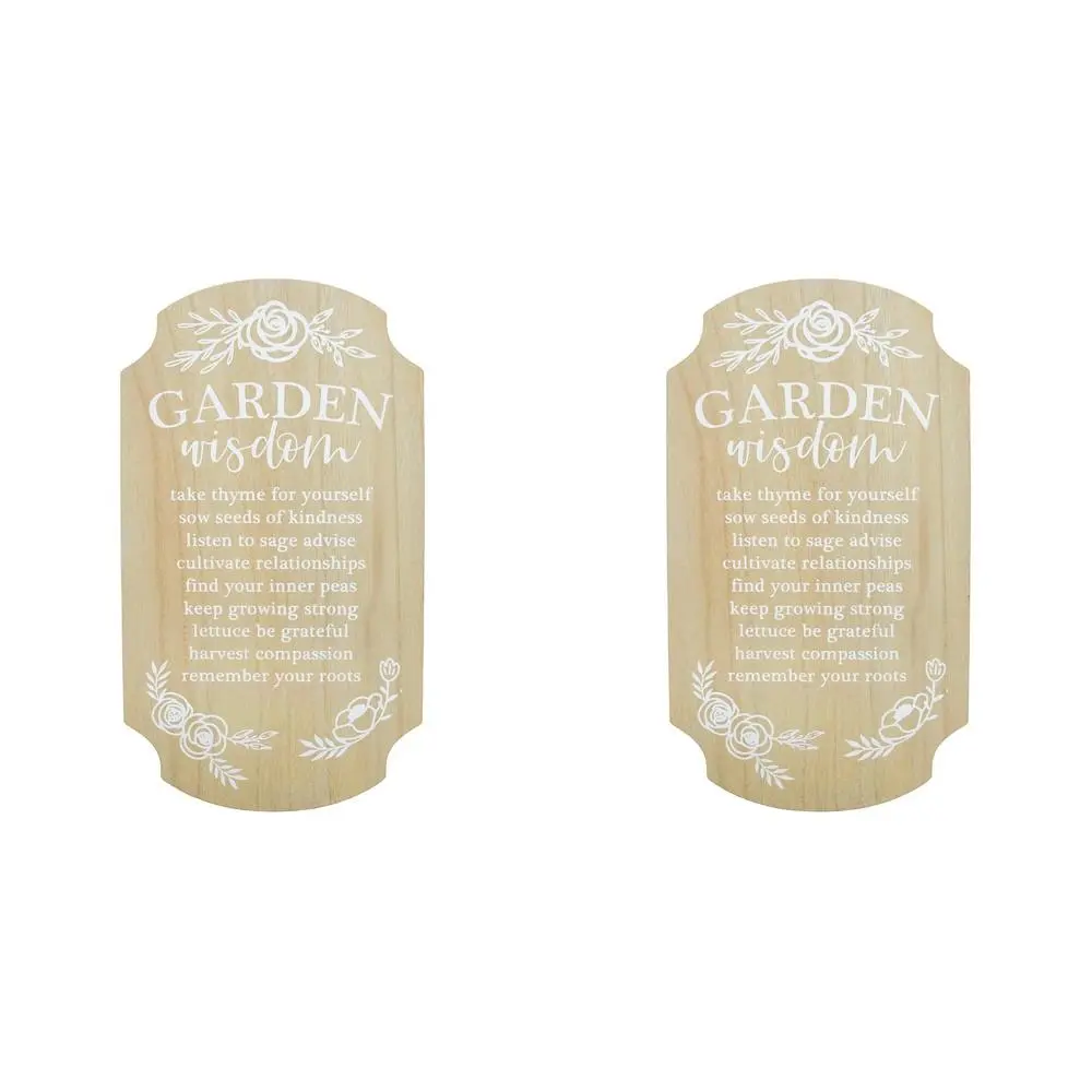 2x LVD 50cm MDF Garden Sign Wall/Door Hanging Home/Room Decorative Display - Home & Garden
