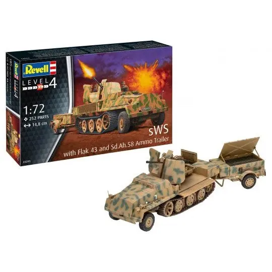1/72 sWS with Flak43 and Sd.Ah58 Ammo Trailer - Hobbies