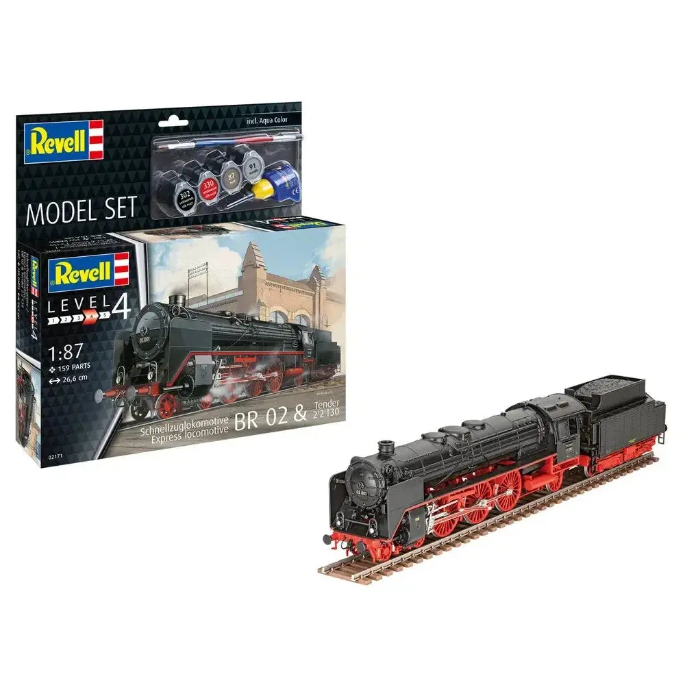 1/87 Schnellzuglokomotive BR02 & Tender 22T30 Model Set - Hobbies